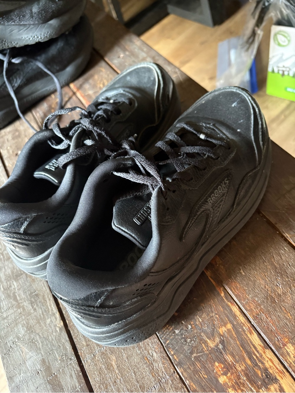 Brooks black leather women’s  Running shoes